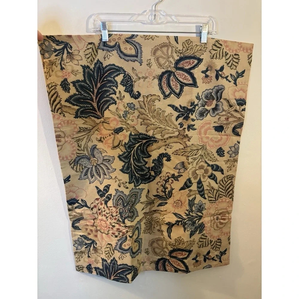 POTTERY BARN 2 Pillow Shams Karala Palampore Floral Cotton Linen Standard